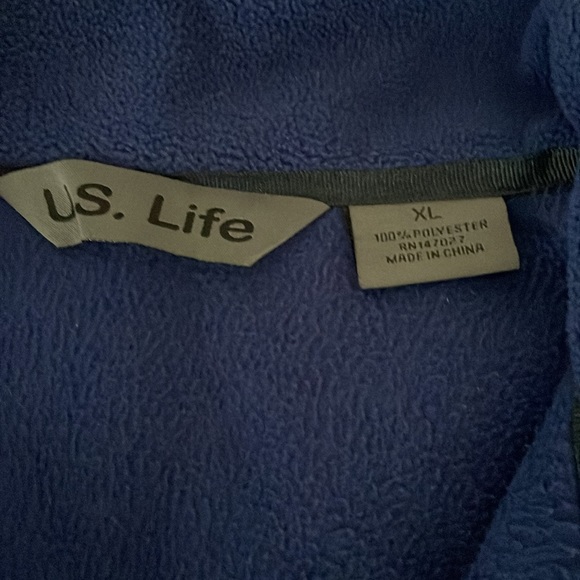 Men’s fleece and nylon zip up jacket. Size XL - Picture 3 of 9